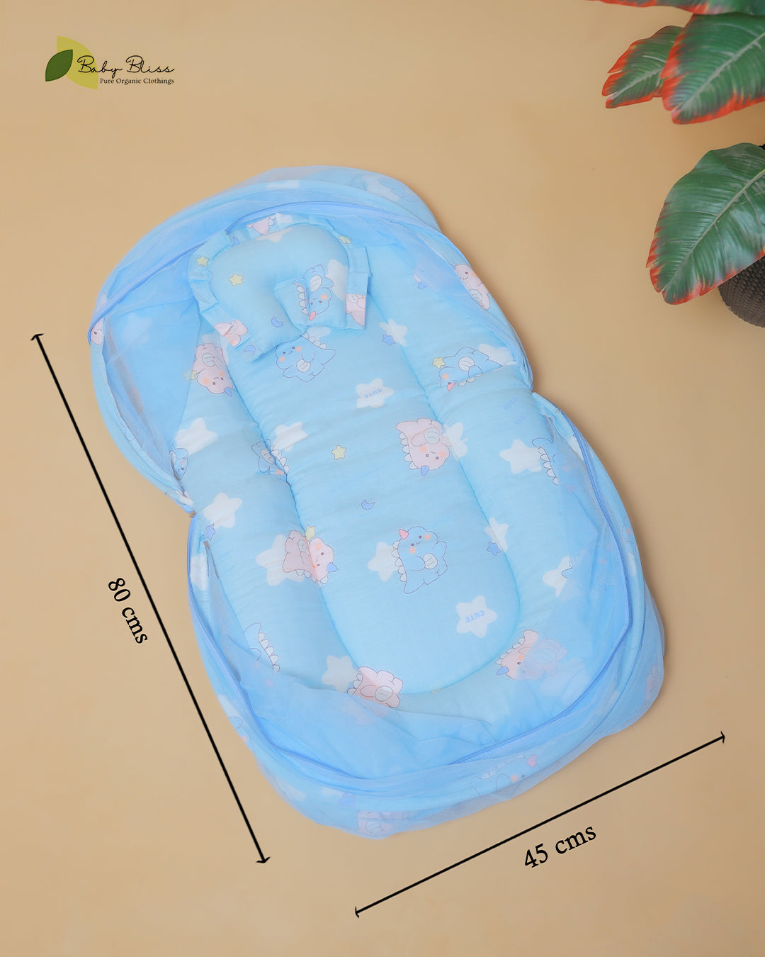 Muslin Baby Bed with Foldable Mosquito Net
