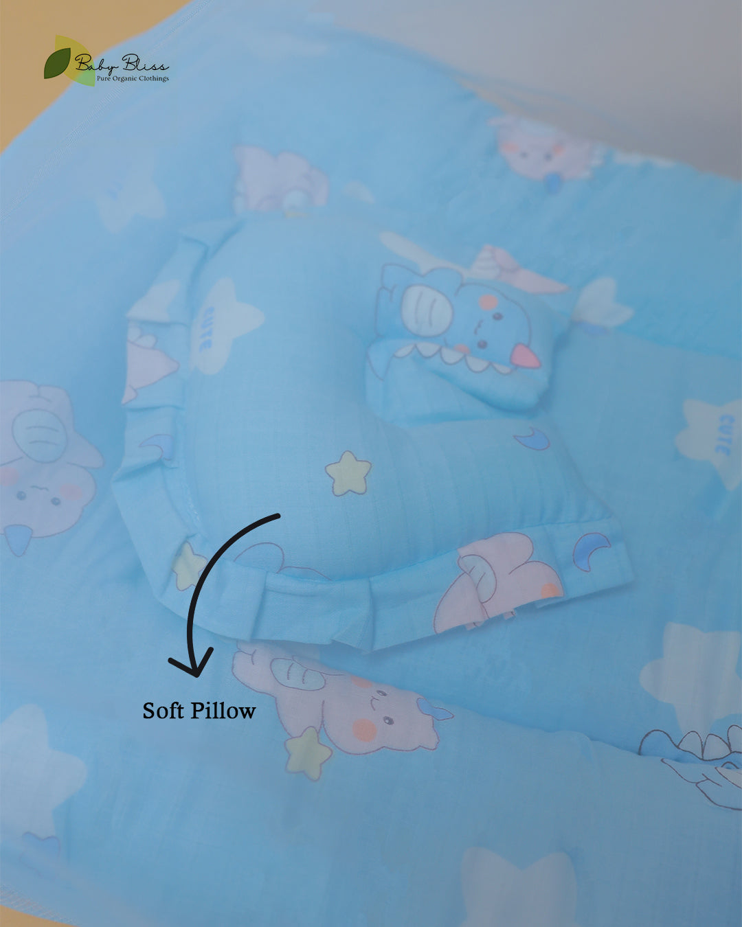 Muslin Baby Bed with Foldable Mosquito Net