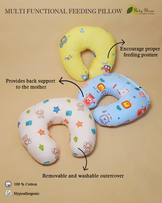 Muslin Feeding Pillow with Removable Washable Cover