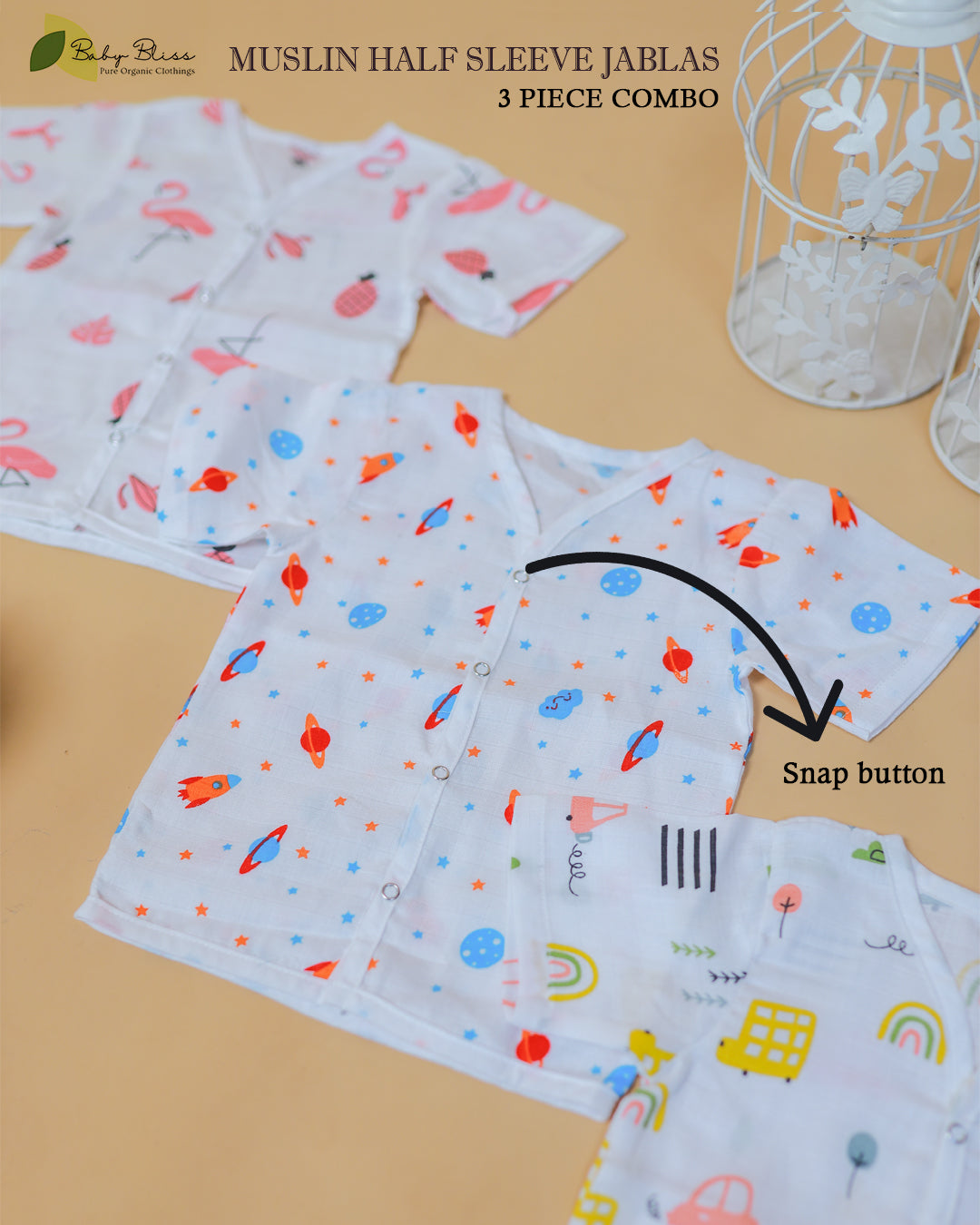 Muslin Half Sleeve Jabla
