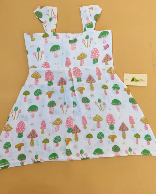 Muslin Butterfly Strap Frocks