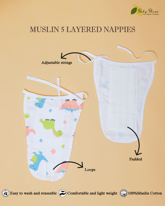Muslin 5-Layered Nappies