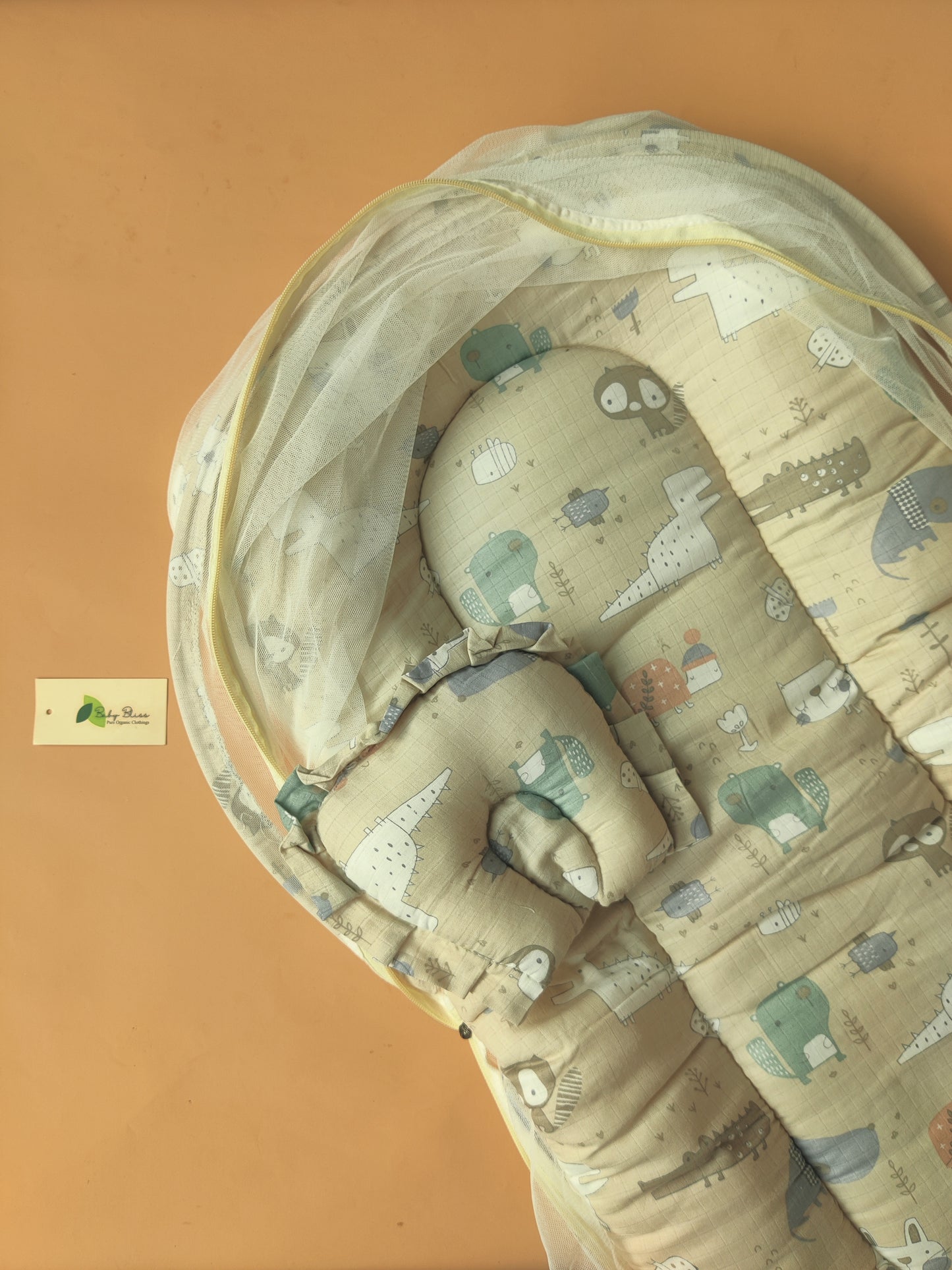 Muslin Baby Bed with Foldable Mosquito Net