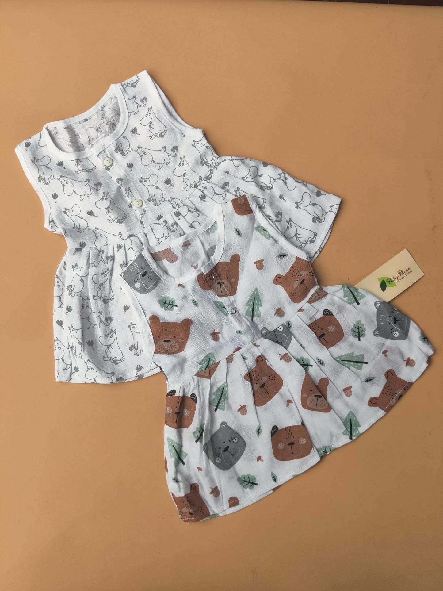Muslin Frocks Combo (0-6 M)