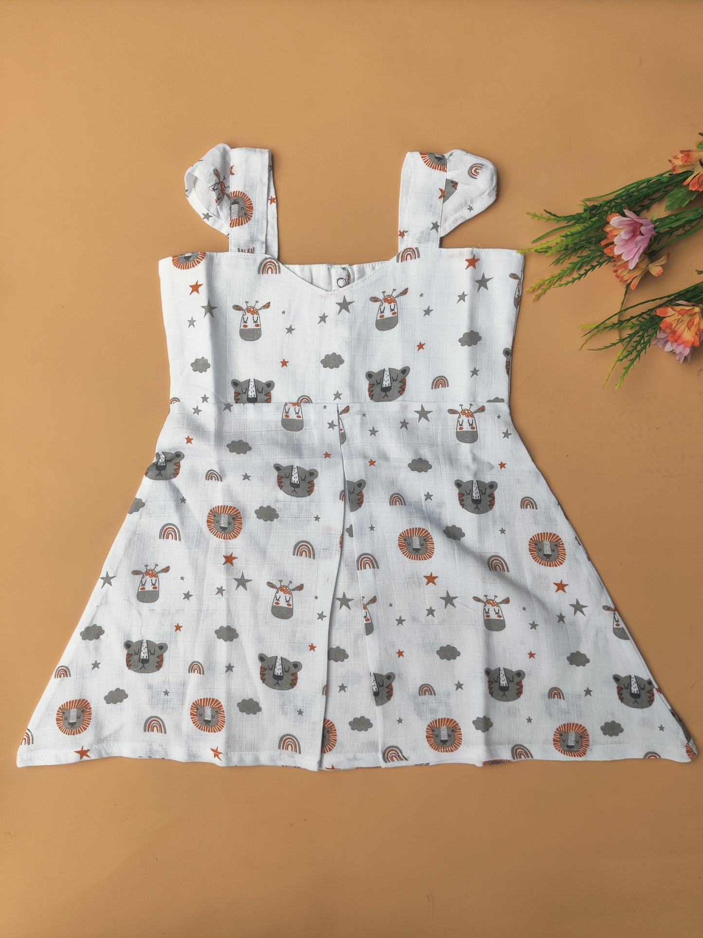 Muslin Butterfly Strap Frocks