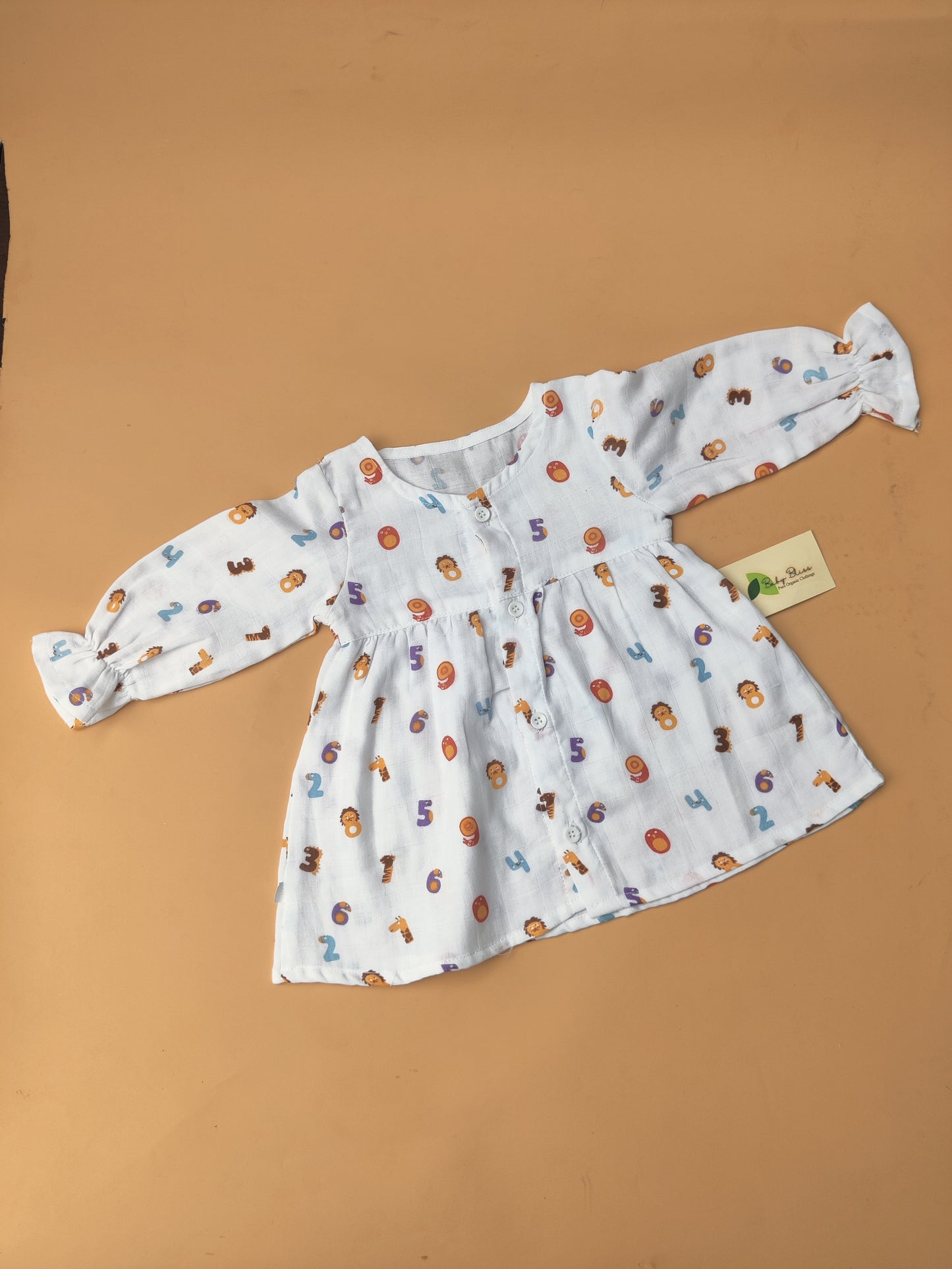 Muslin Balloon Sleeve Frocks
