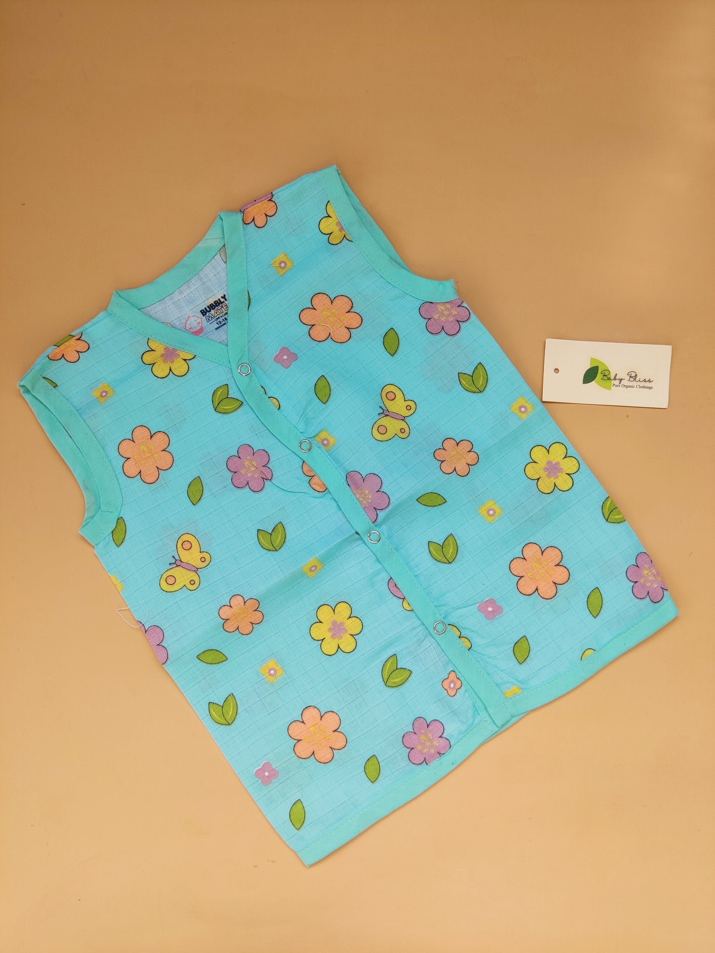 Color Printed Sleeveless Jabla