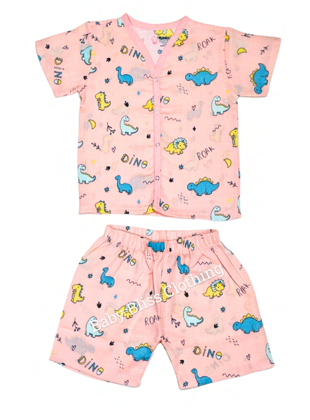 Muslin Half Sleeve Co-Ord – Color Printed