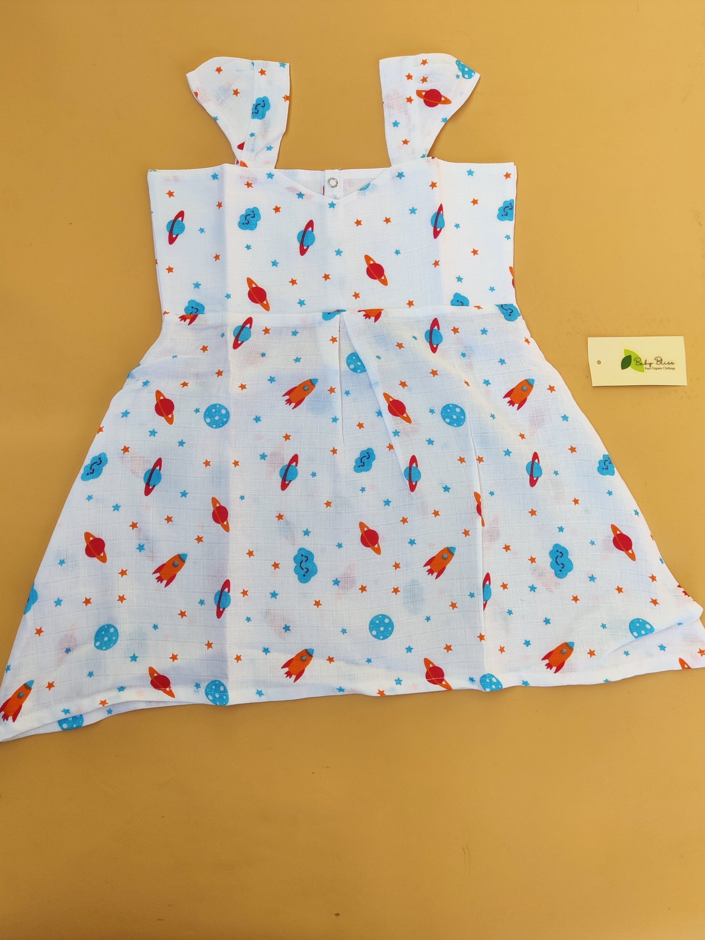Muslin Butterfly Strap Frocks