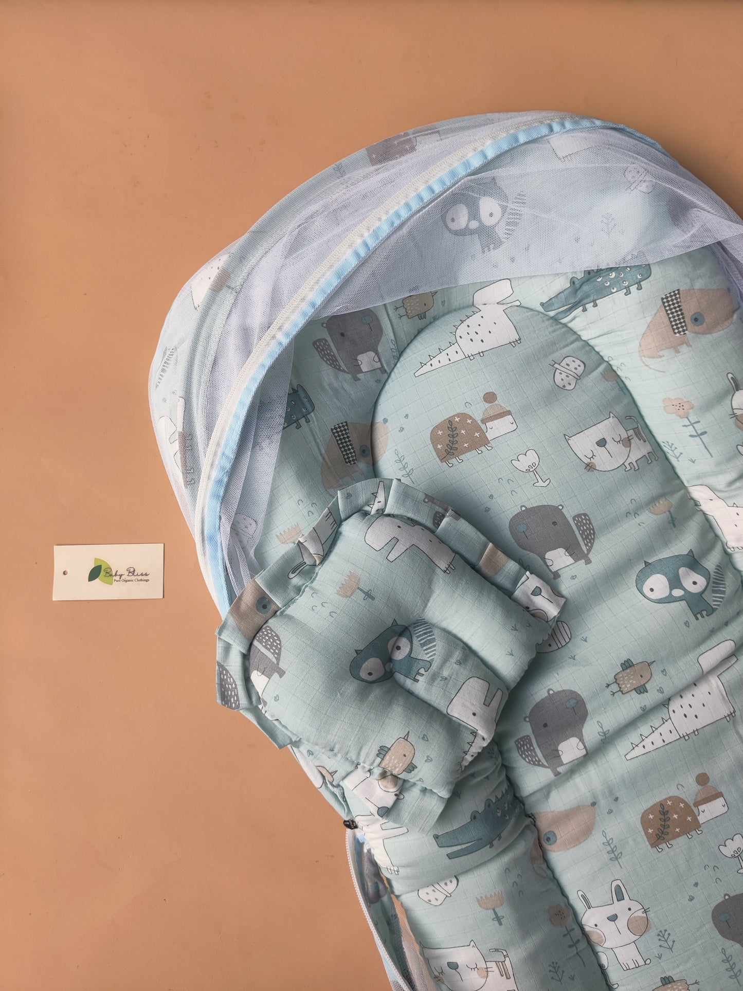 Muslin Baby Bed with Foldable Mosquito Net