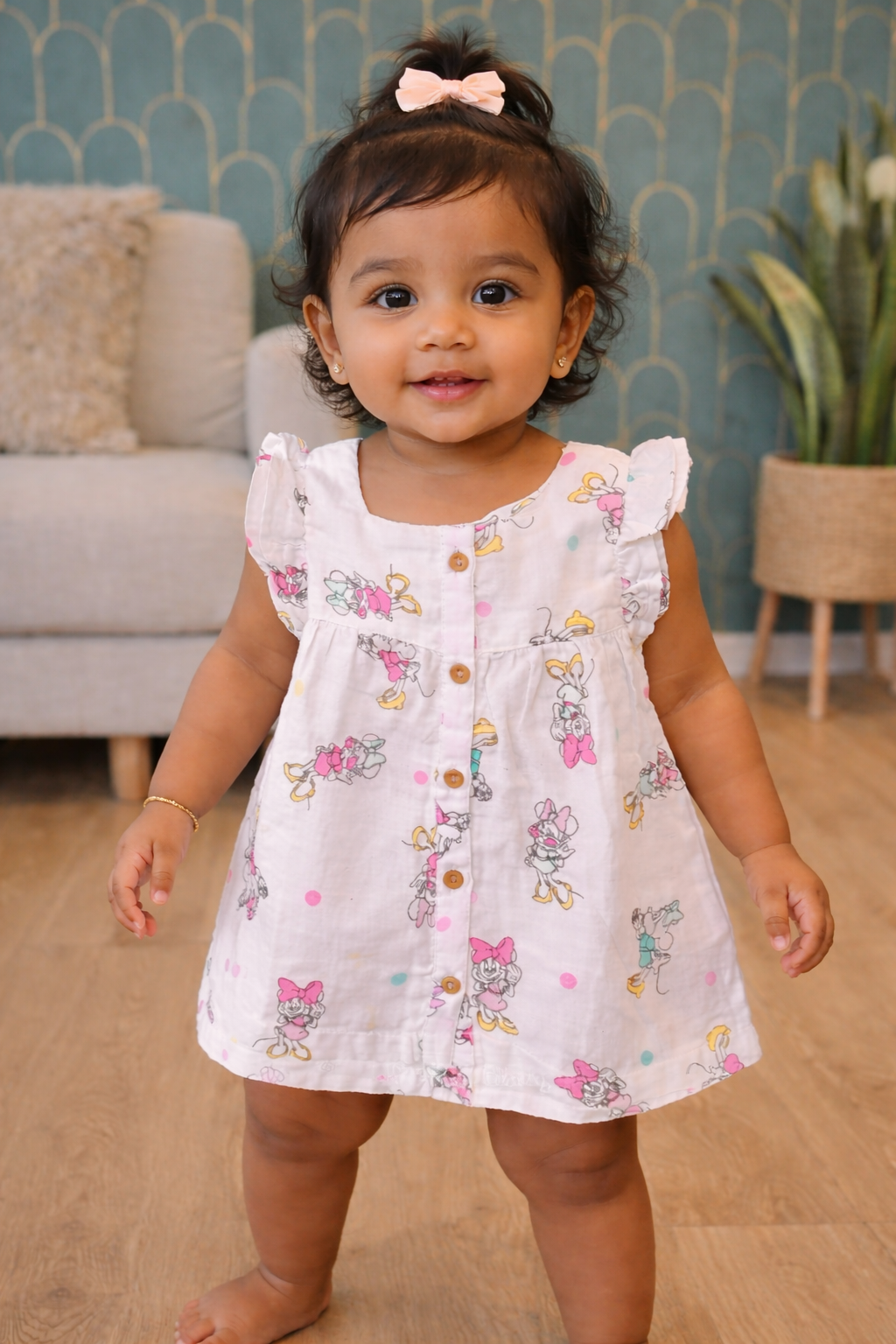 Muslin Short Frock - Disney