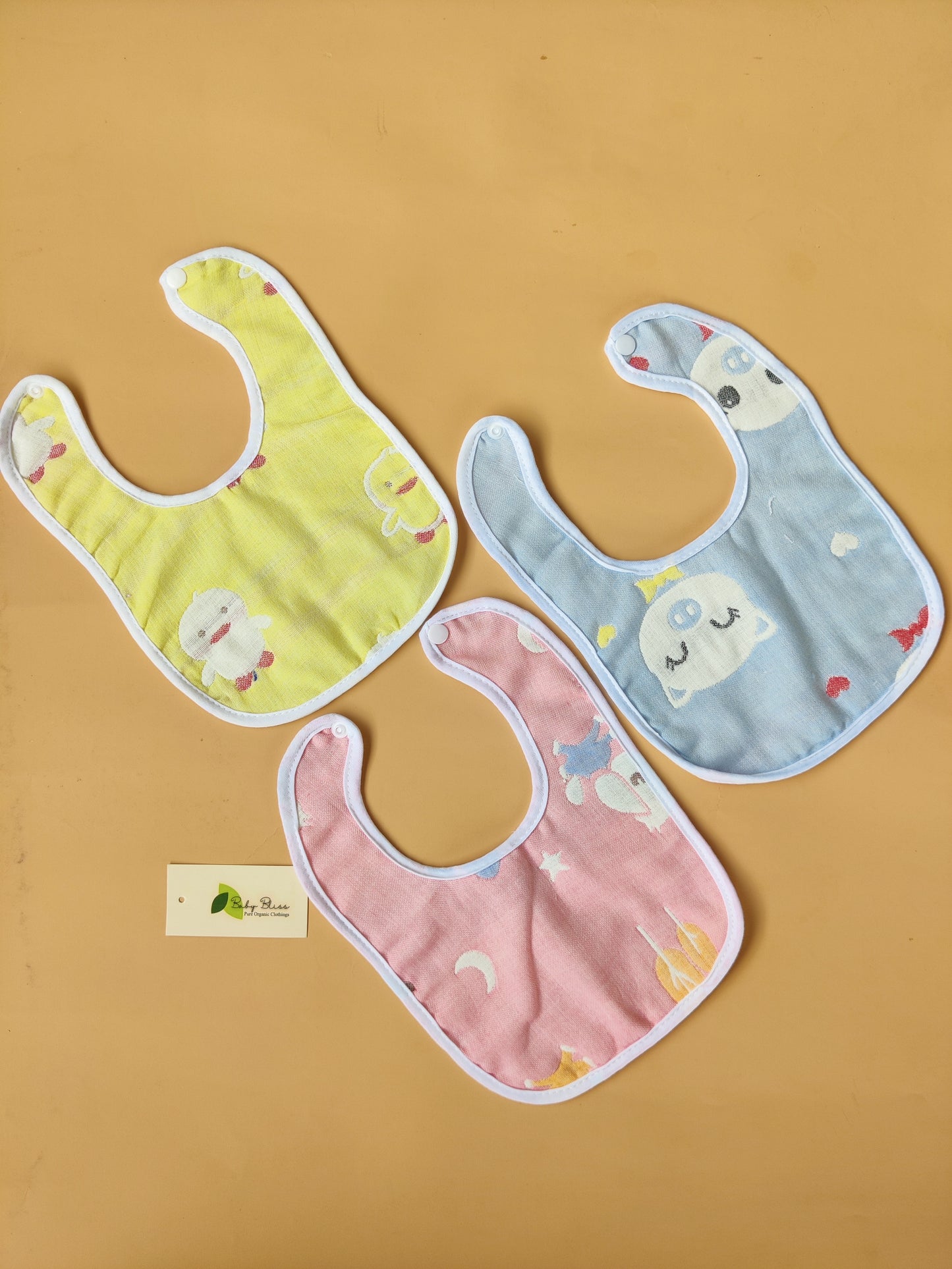 Muslin 4-Layered Bibs