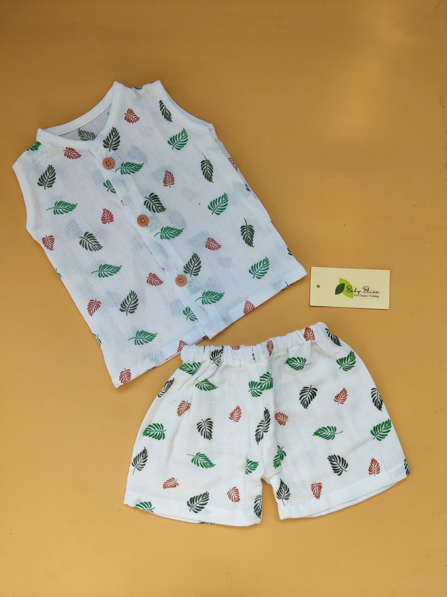 Muslin Sleeveless Jabla + Shorts ( NB - 1 Yr)