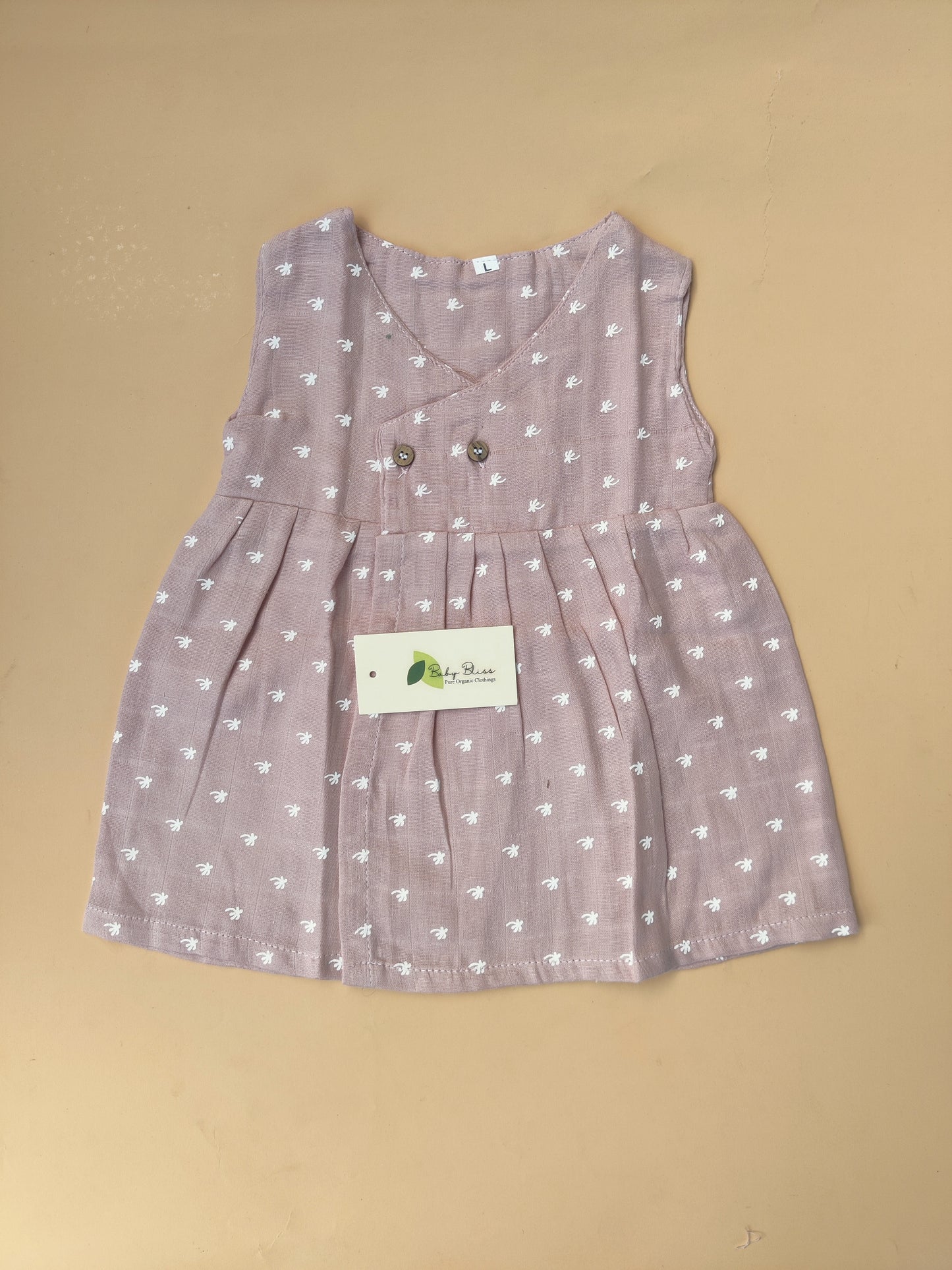 Muslin Sleeveless Cross Over Frocks