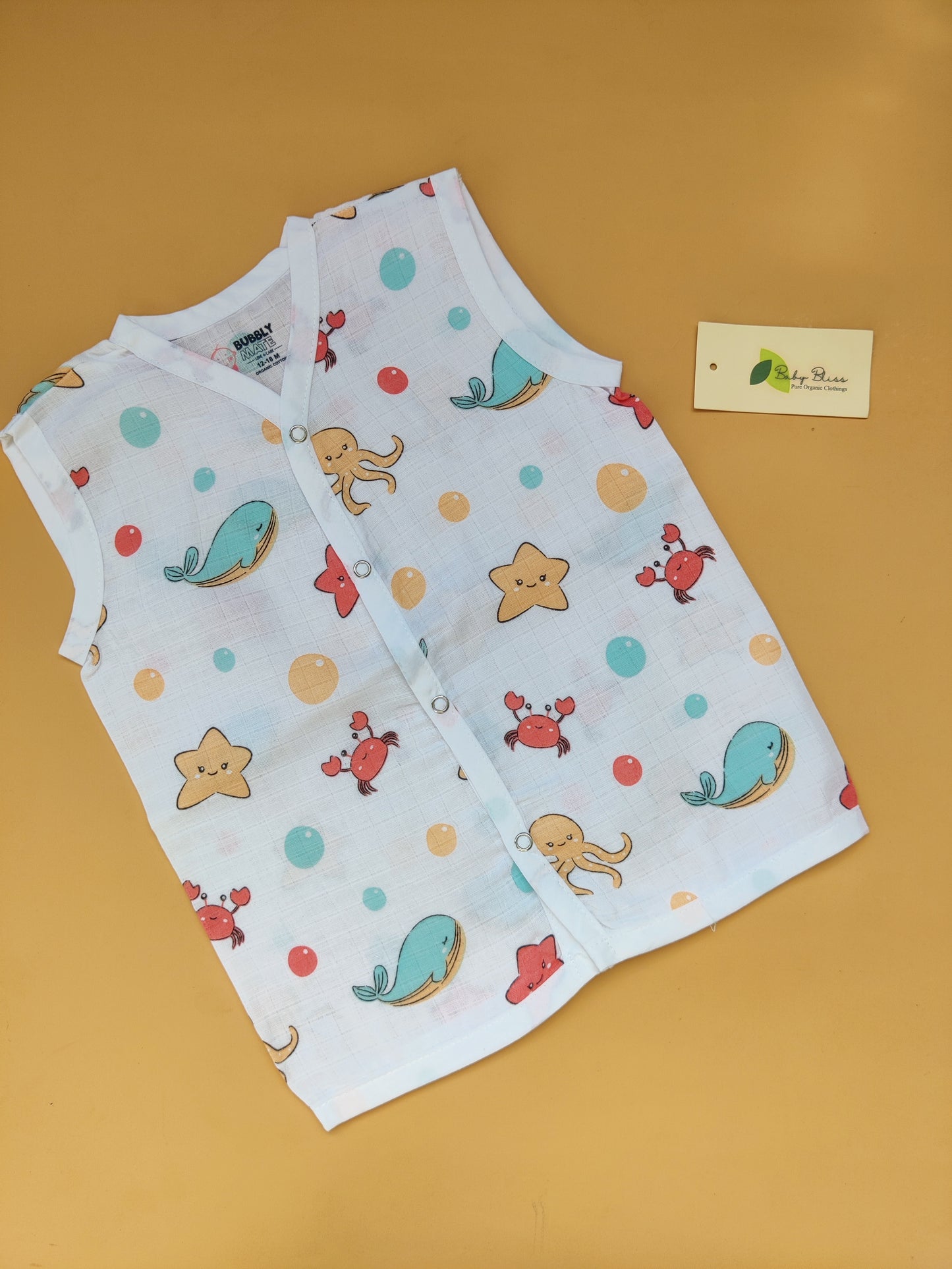 Color Printed Sleeveless Jabla