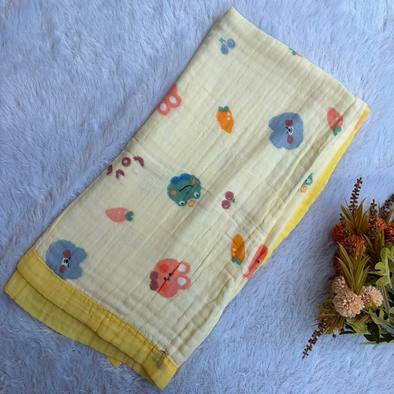 Crinkled Color Muslin Blankets - Carrot