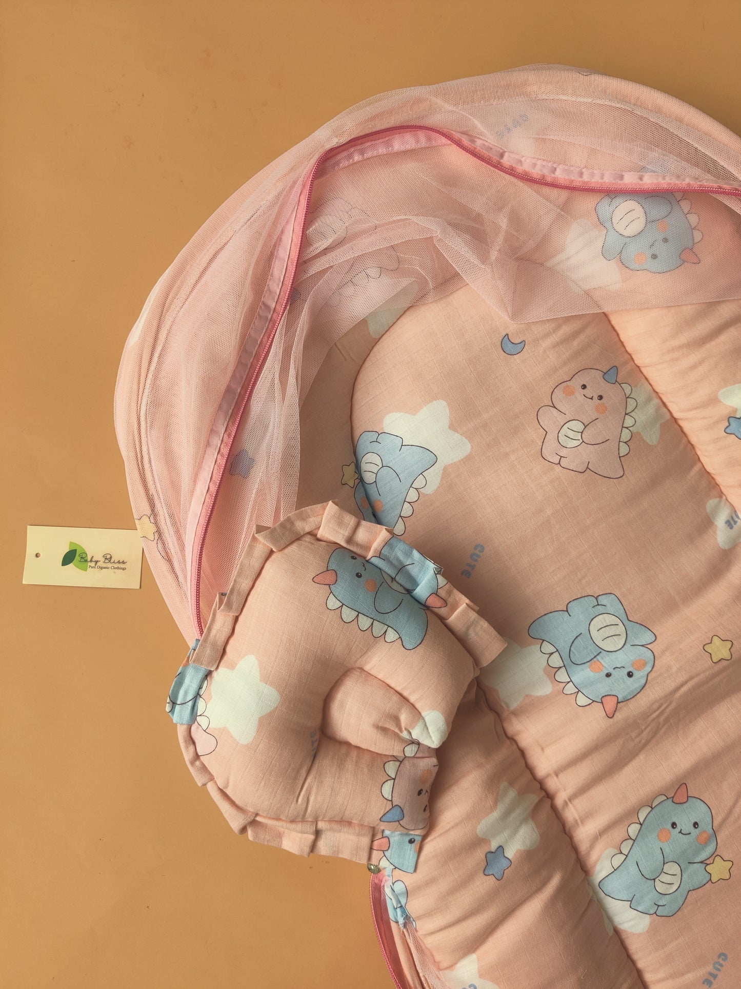 Muslin Baby Bed with Foldable Mosquito Net