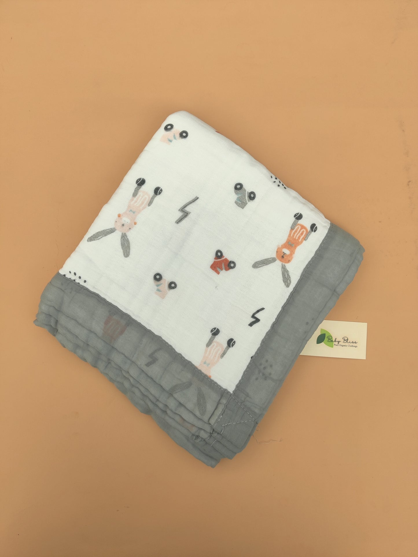 Crinkled Muslin Blankets - 6 Layered