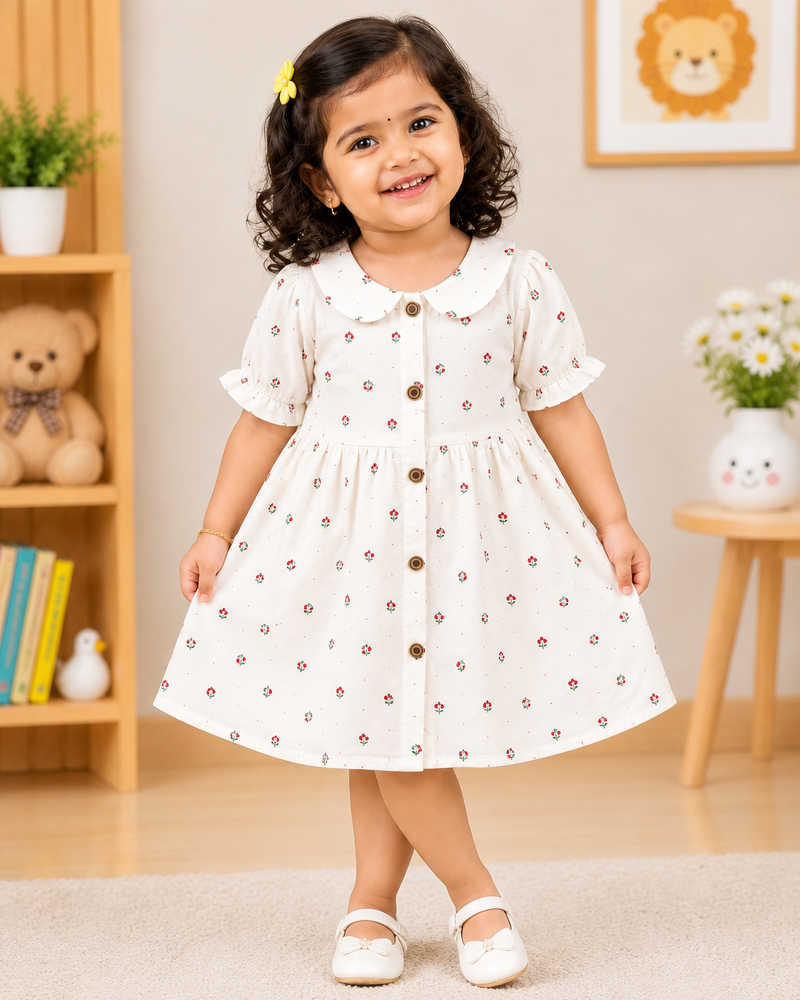 Muslin Frock with Peter Pan collar