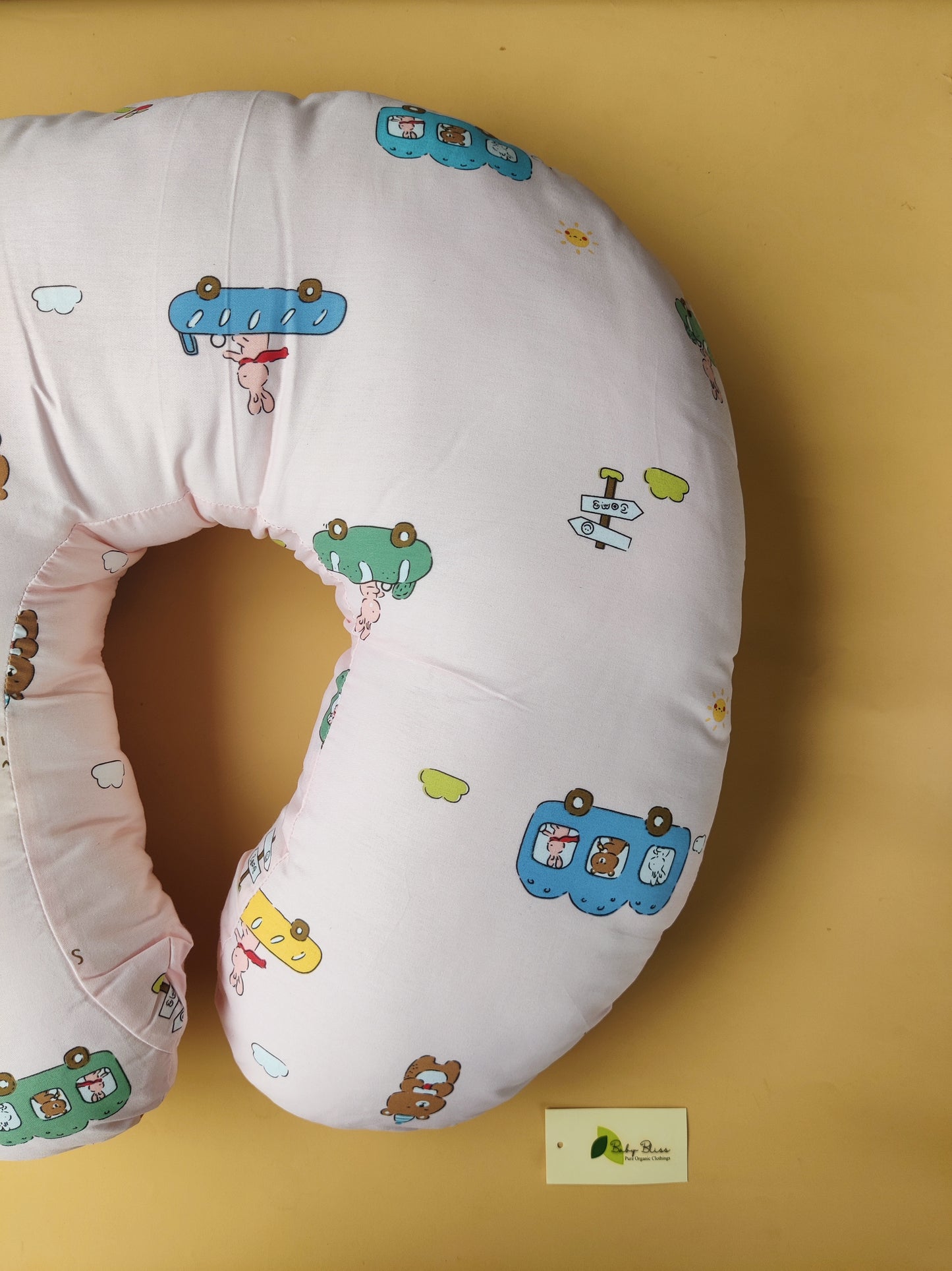 Muslin Feeding Pillow with Removable Washable Cover