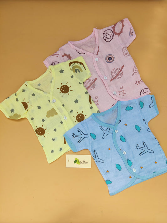 Muslin Half Sleeve Jabla - Color