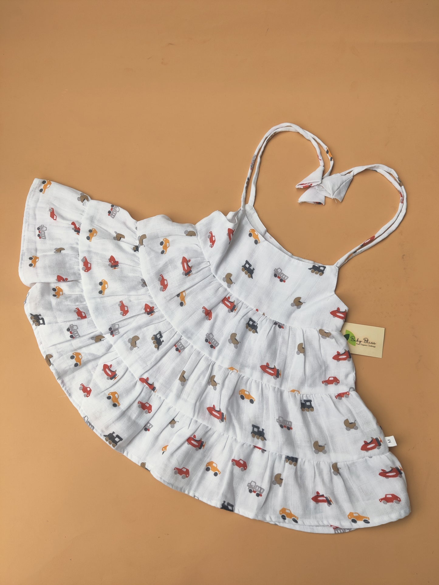 Muslin Knot Ruffle frocks