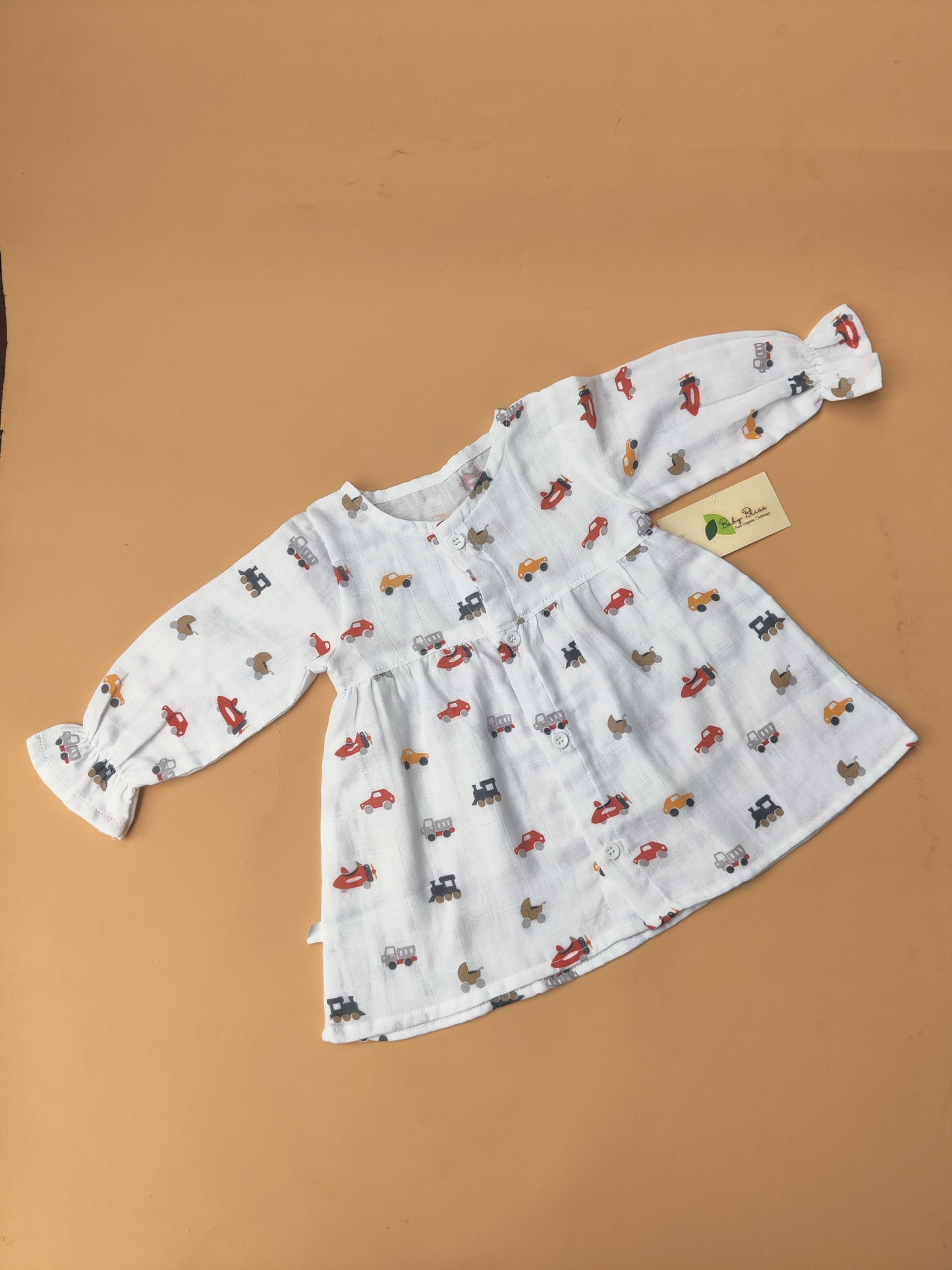 Muslin Balloon Sleeve Frocks