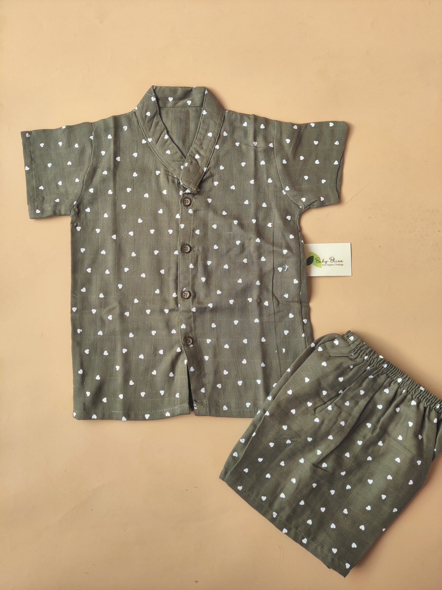 Muslin Collared Printed Co-Ord