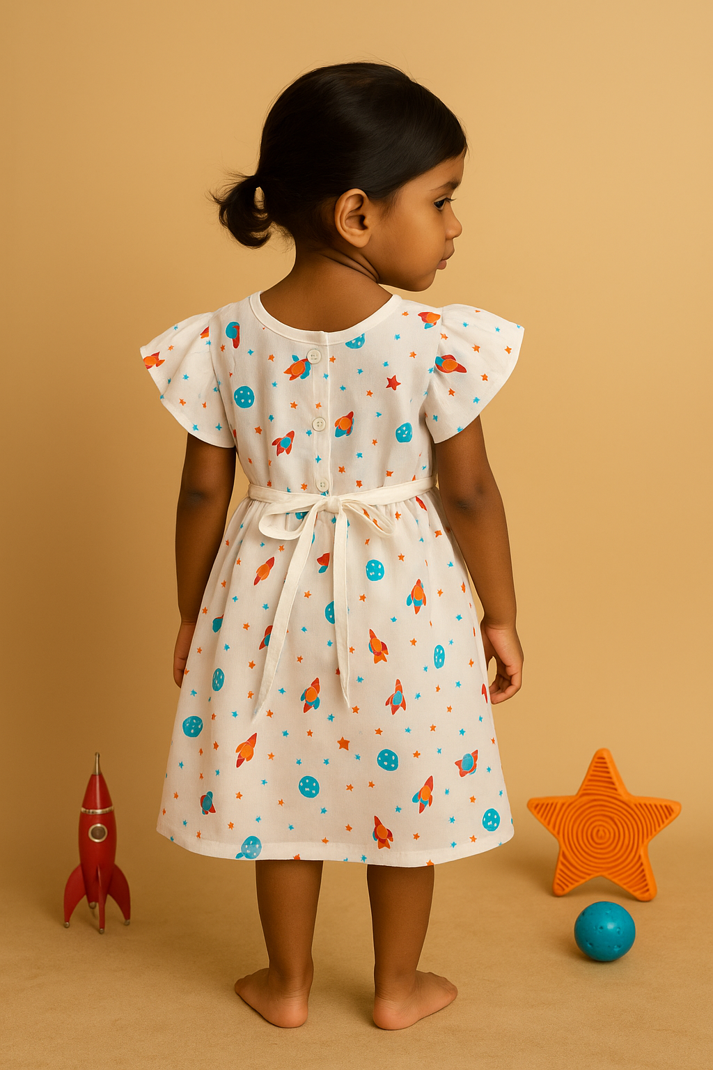 Muslin Umbrella Sleeve Frocks