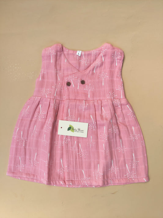 Muslin Sleeveless Cross Over Frocks