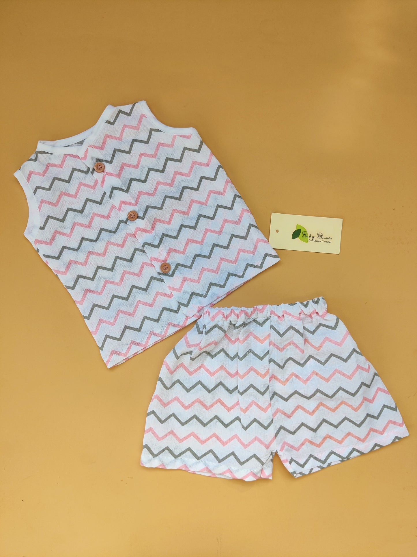 Muslin Sleeveless Jabla + Shorts ( NB - 1 Yr)