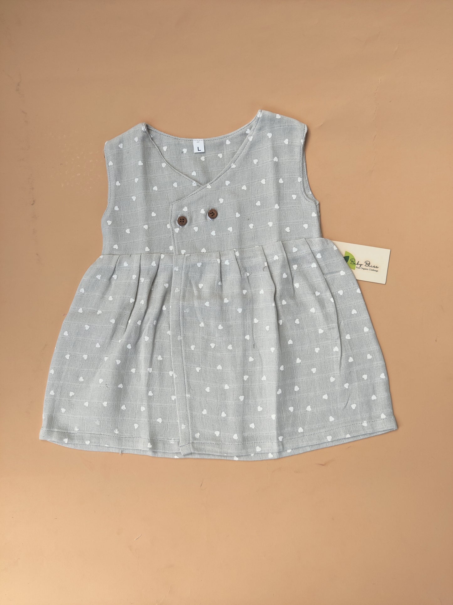 Muslin Sleeveless Cross Over Frocks