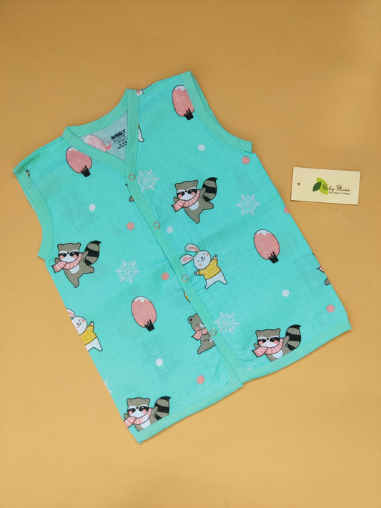 Color Printed Sleeveless Jabla
