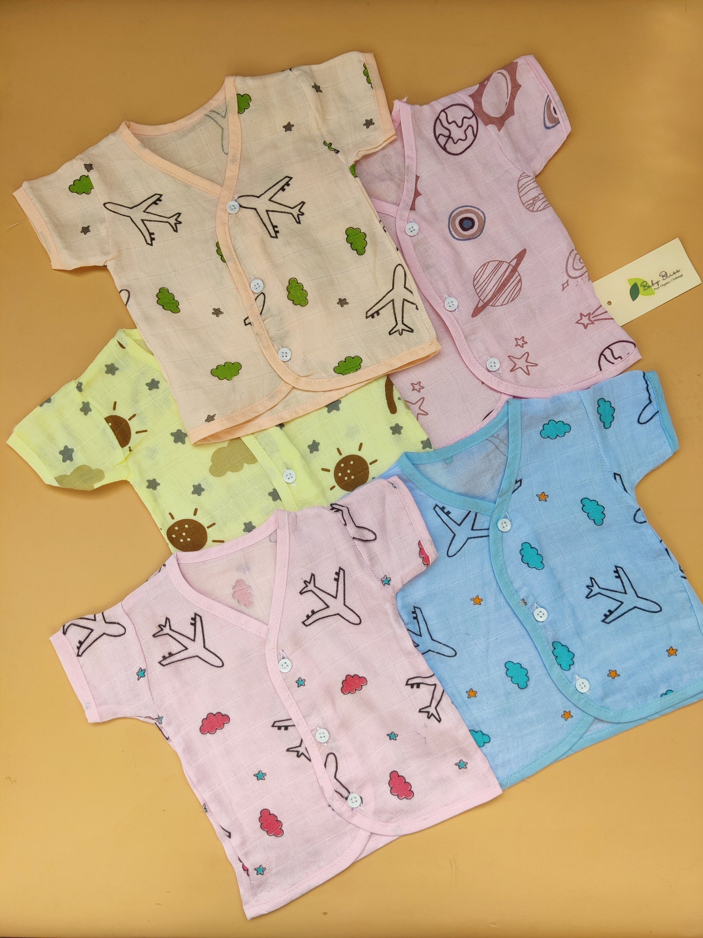 Muslin Half Sleeve Jabla - Color