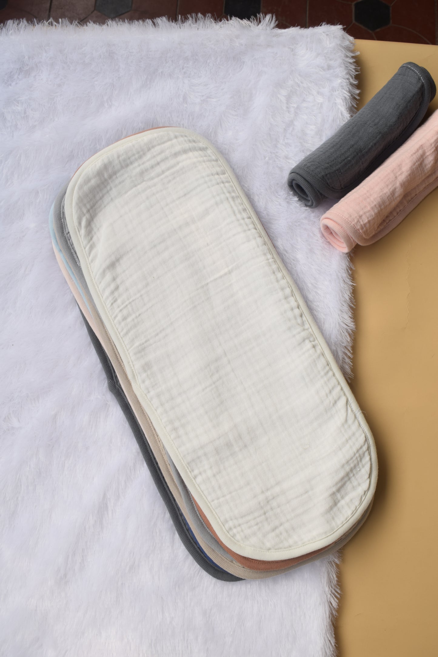 Crinkled Muslin Burp Cloth