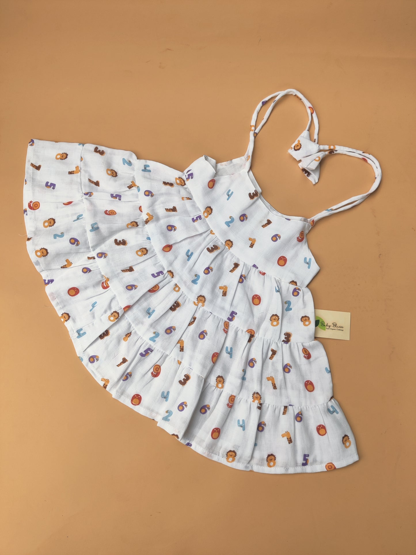 Muslin Knot Ruffle frocks
