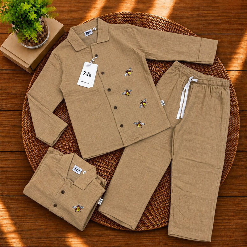 Muslin Embroidery Full Sleeve+ Pant ( 2-8 Yrs)
