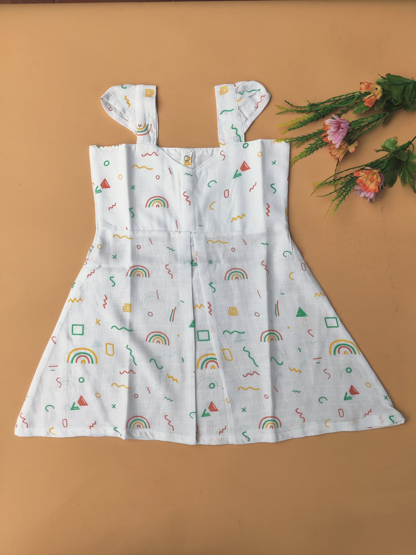 Muslin Butterfly Strap Frocks