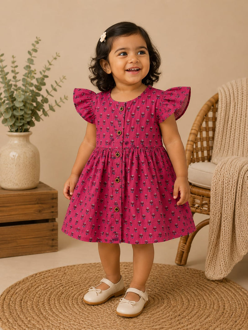 Muslin Butterfly Frill Frocks
