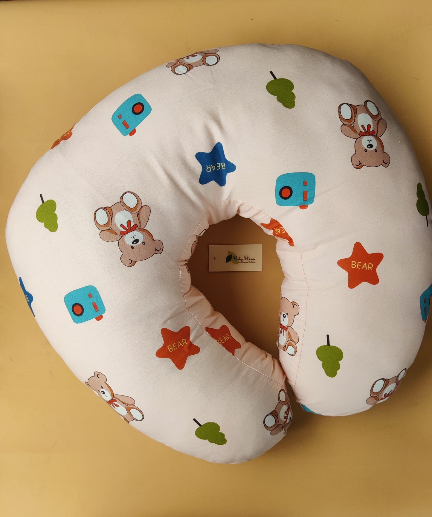 Muslin Feeding Pillow with Removable Washable Cover