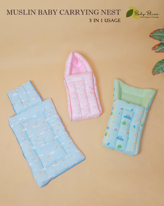 Muslin Baby Carrying Bed – 3 in 1