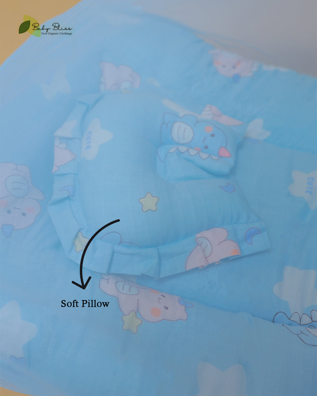 Muslin Baby Bed with Foldable Mosquito Net