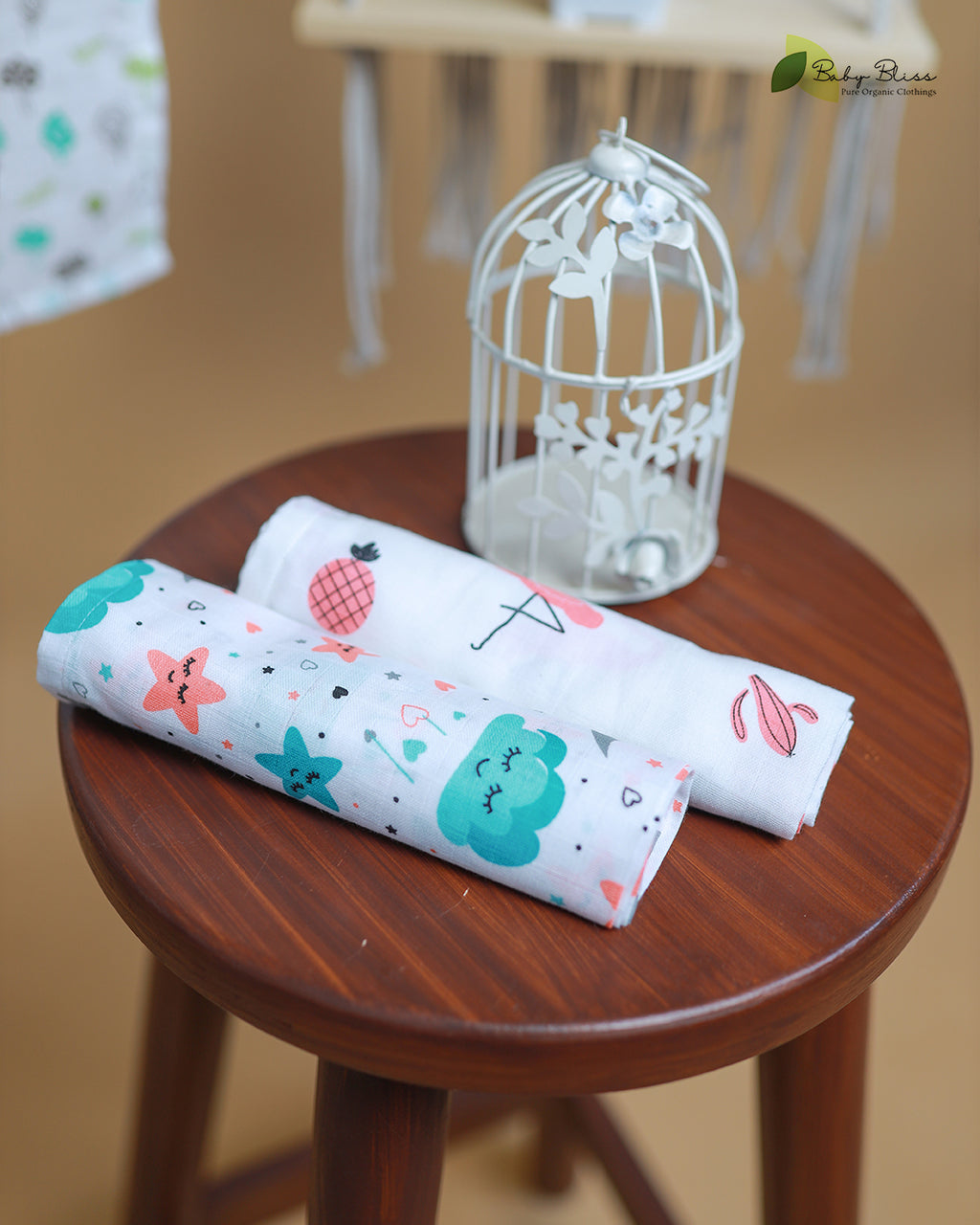 Muslin Cotton Towels 70 x 70 cms - Pack of Two