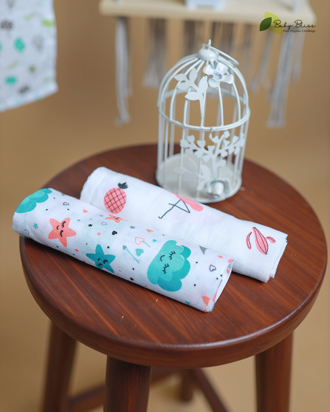 Muslin Cotton Towels 70 x 70 cms - Pack of Two