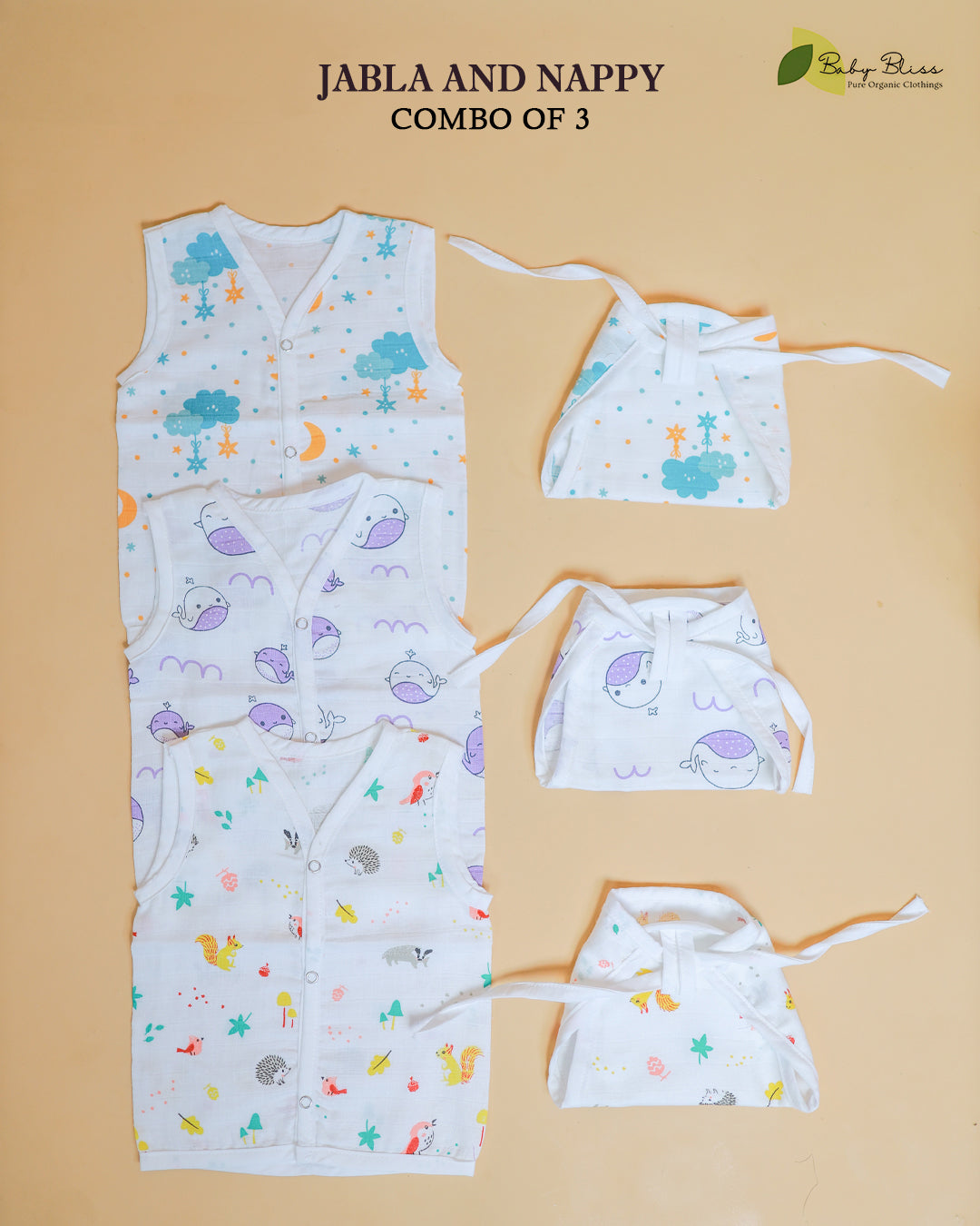 Muslin Jabla & Nappy Combo