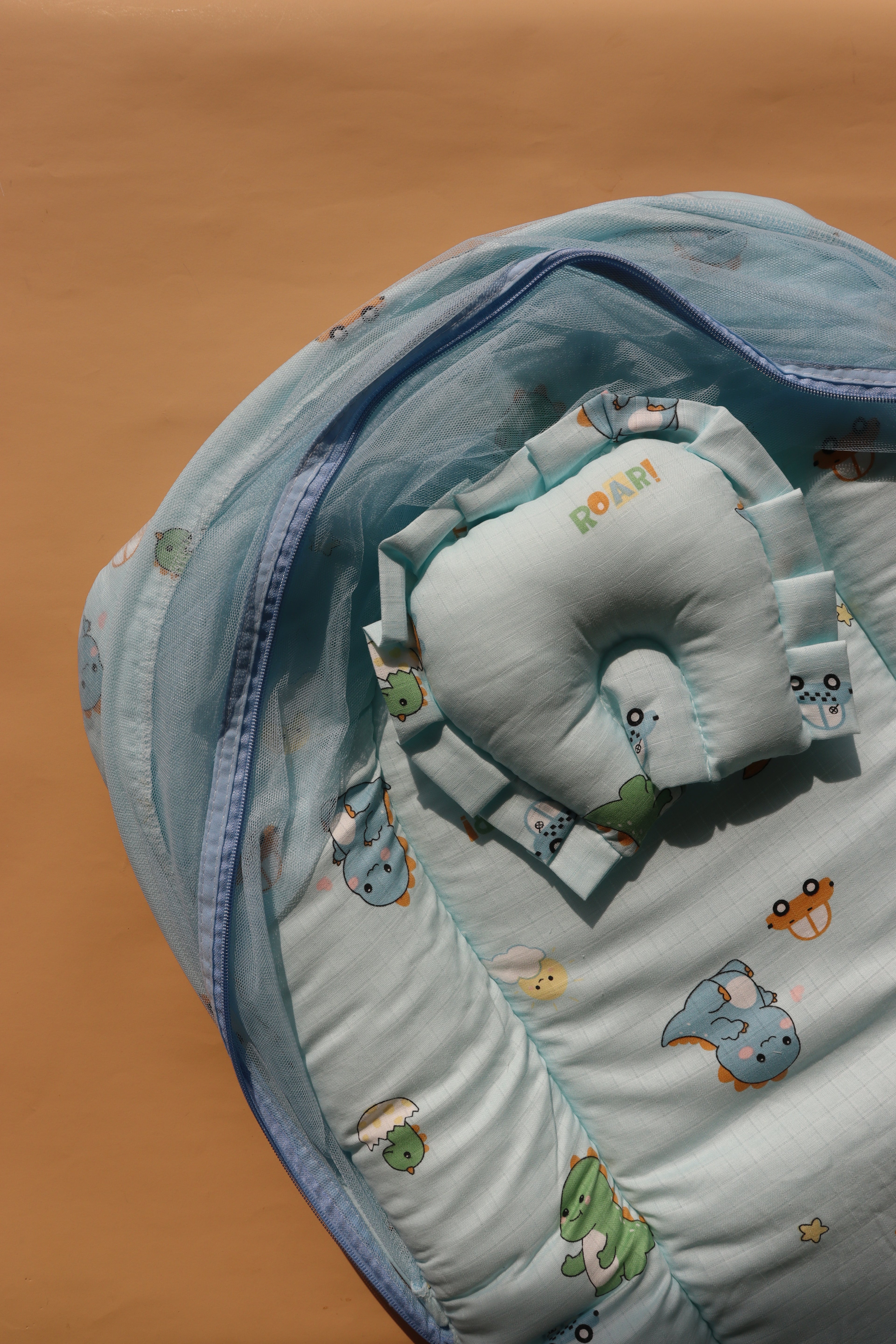 Muslin Baby Bed with Foldable Mosquito Net