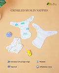 Crinkled Muslin Nappies – 6-Layered
