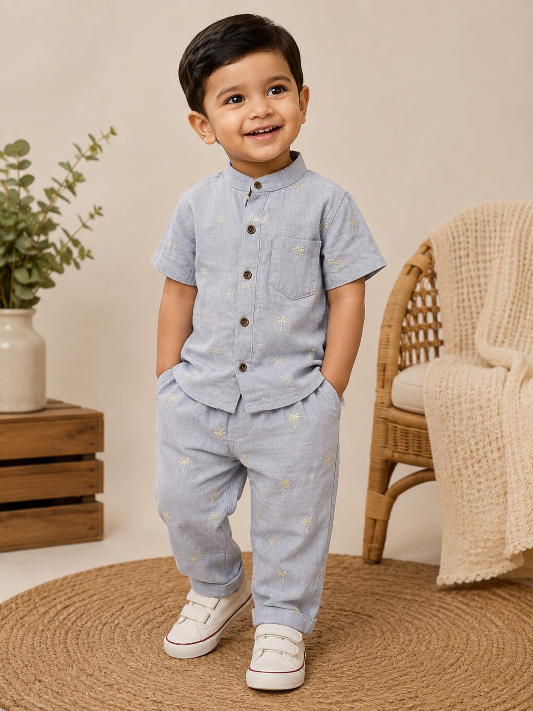 Branded Muslin Half Sleeve + Pant