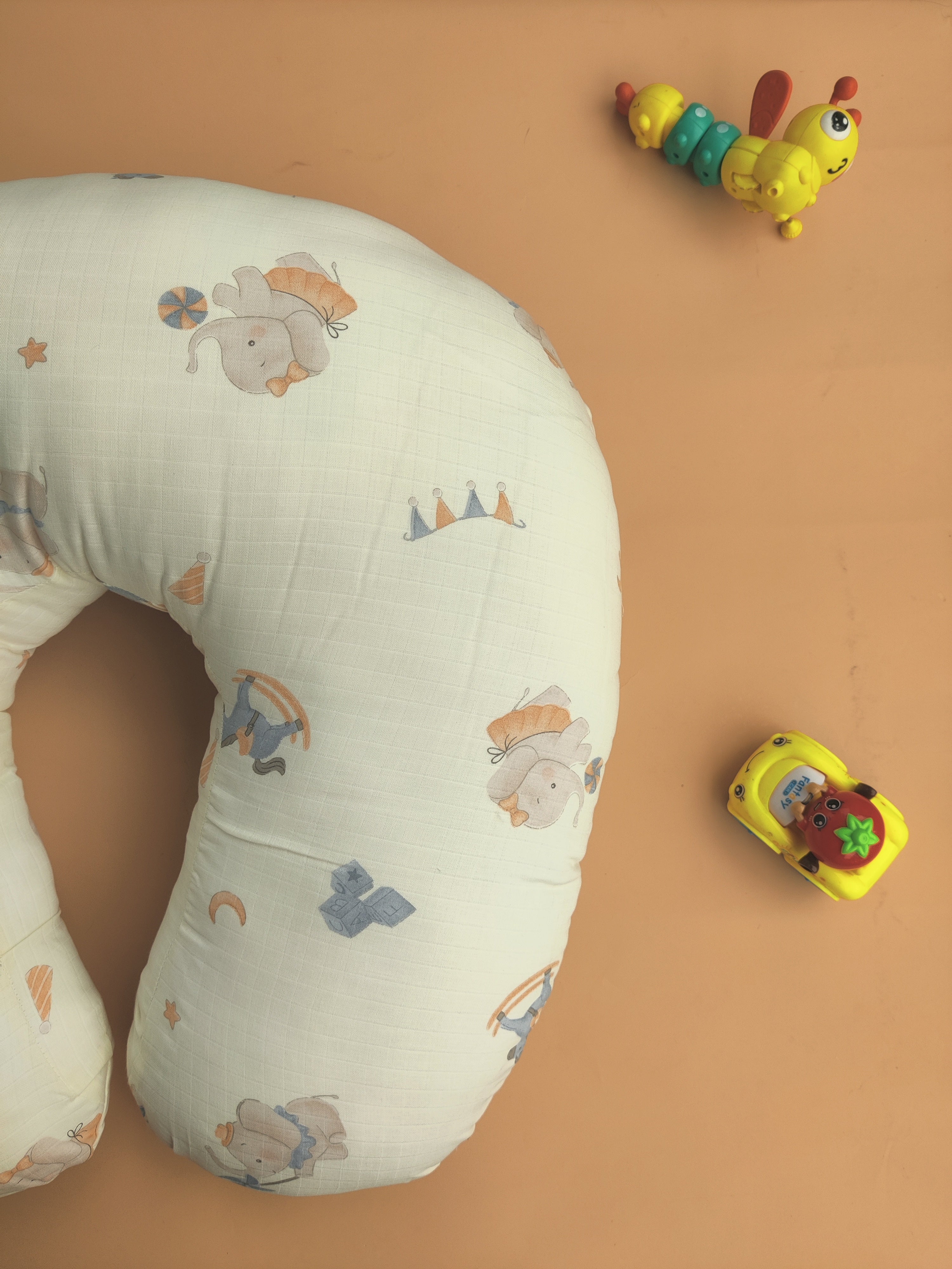 Muslin Feeding Pillow with Removable Washable Cover