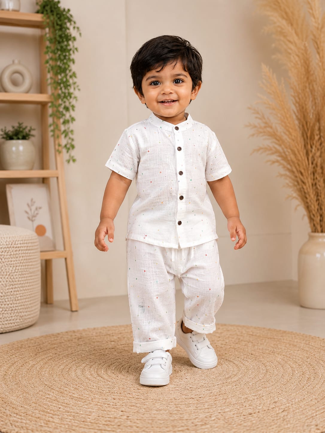 Branded Muslin Half Sleeve + Pant